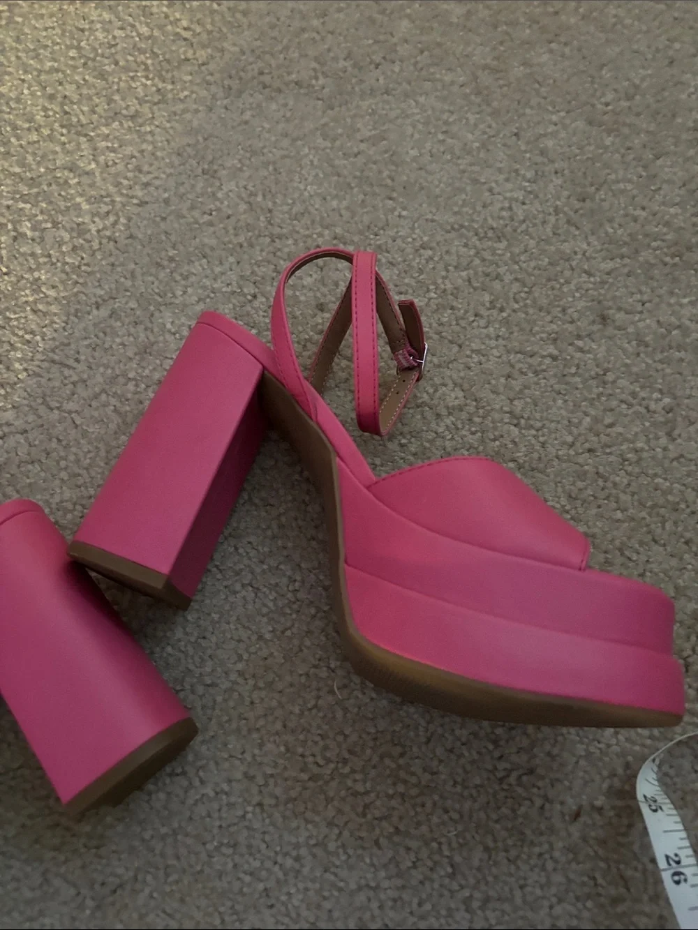 Wild Fable Platform Block Heel Sandals in Pink size 6